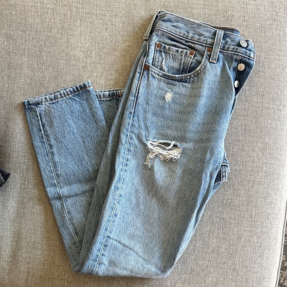 Levi's Light Blue Straight Leg Jeans